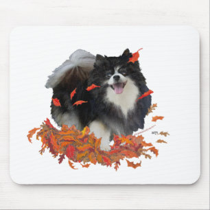 Pomeranian in Autumn Mouse Mat