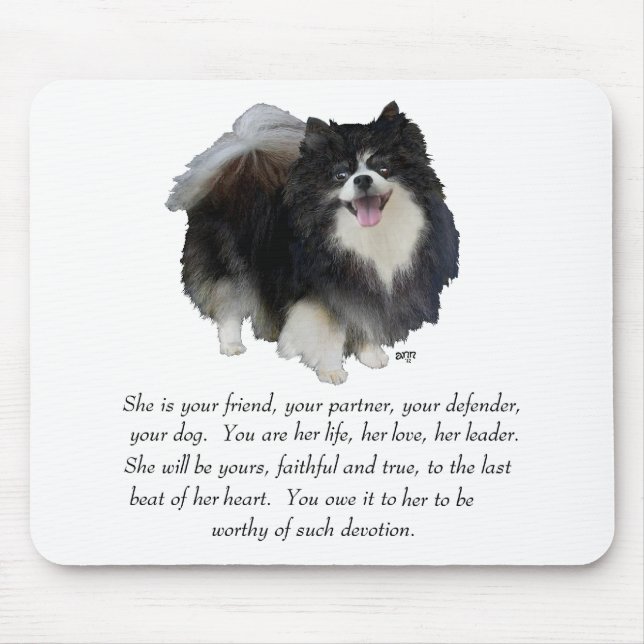 Pomeranian Keepsake Female Mouse Mat (Front)