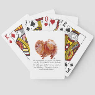 Pomeranian Keepsake Female Playing Cards