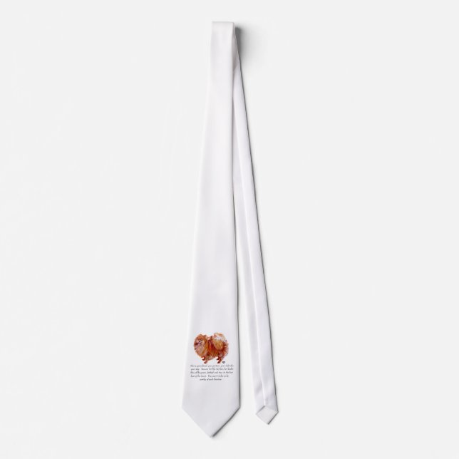 Pomeranian Keepsake Female Tie (Front)