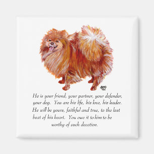 Pomeranian Keepsake Male Magnet