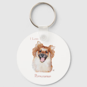Pomeranian Key Ring