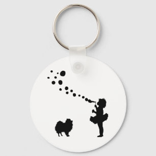 Pomeranian Key Ring