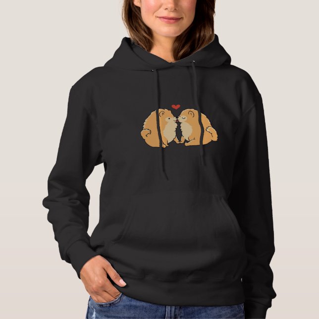 Pomeranian Kisses Hoodie (Front)