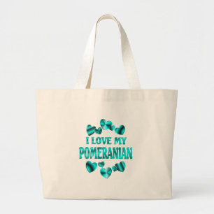 POMERANIAN Love Large Tote Bag