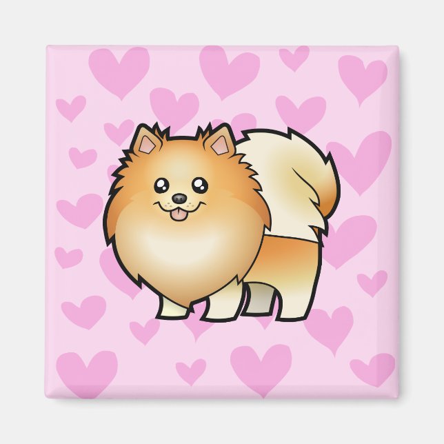 Pomeranian Love Magnet (Front)