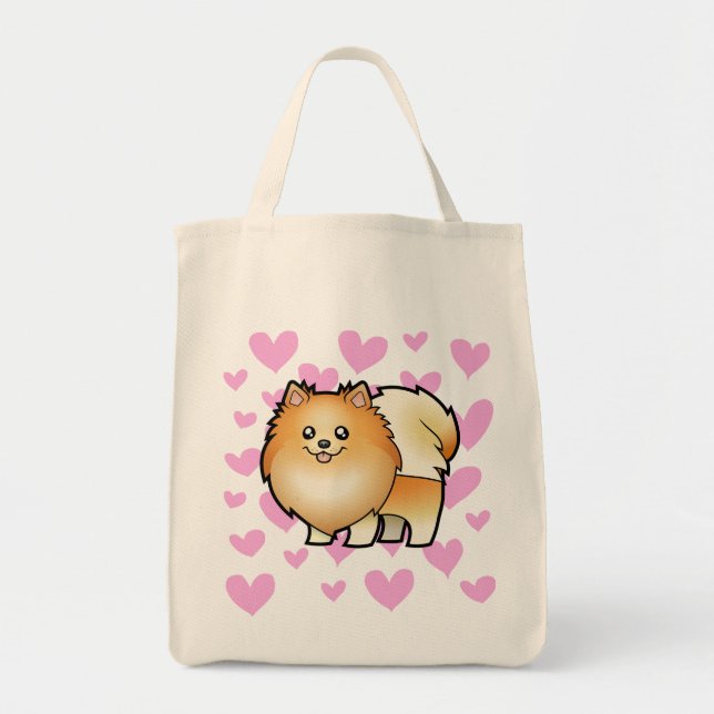 Pomeranian Love Tote Bag (Front)