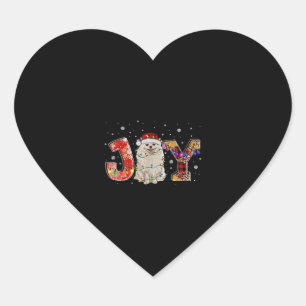 Pomeranian Merry Christmas For Puppy Lover Joy Xma Heart Sticker