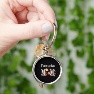 Pomeranian MOM Gifts Key Ring