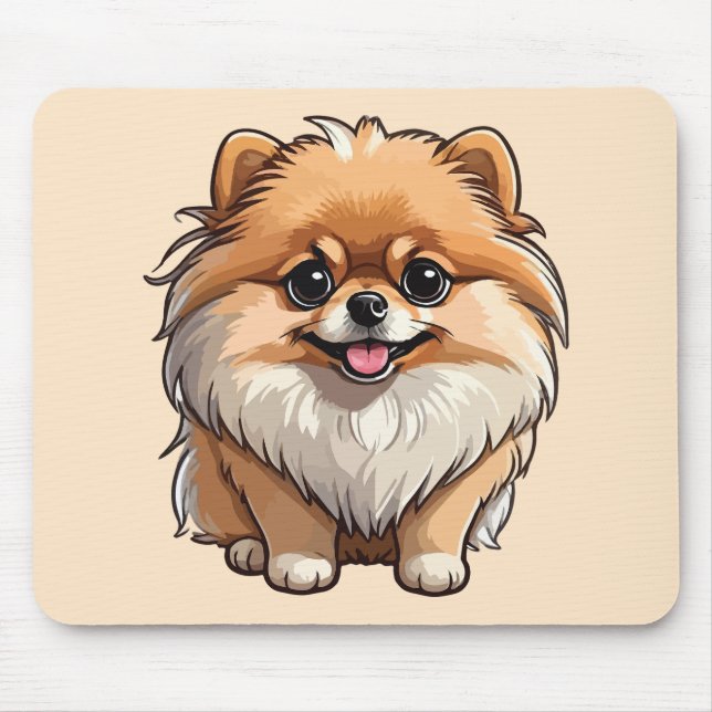 Pomeranian Mouse Mat (Front)