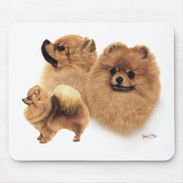 Pomeranian Mouse Mat (Front)