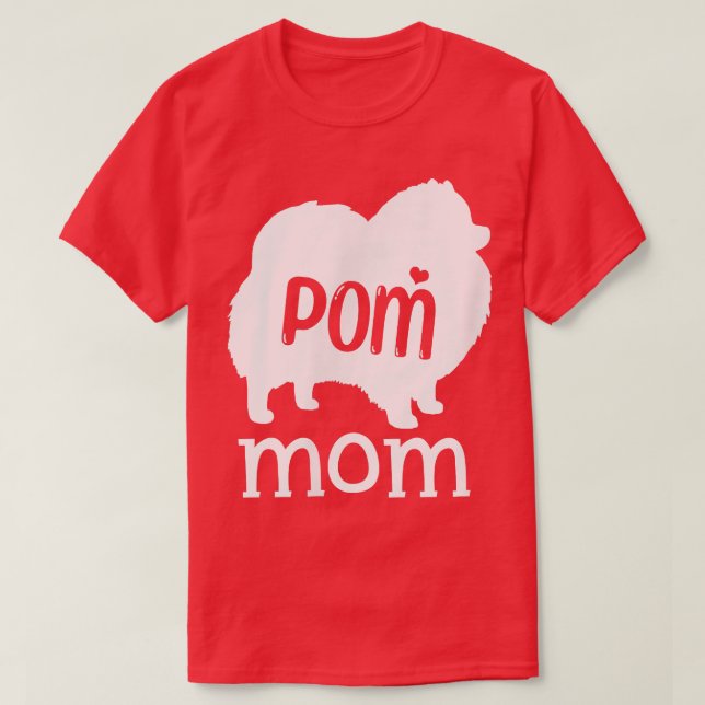 Pomeranian Mum Gifts Cute Pomeranian Dog Lover Gra T-Shirt (Design Front)