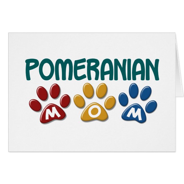POMERANIAN Mum Paw Print 1 (Front Horizontal)