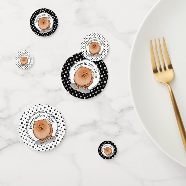 Pomeranian Mum Pom Mum (orange red) Cute Dog Mum Confetti (Group)