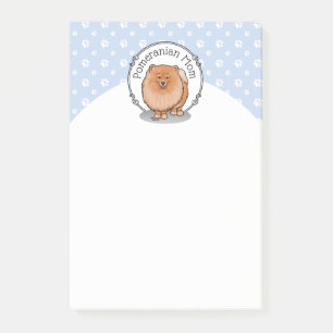 Pomeranian Mum Pom Mum (orange red) Cute Dog Mum Post-it Notes