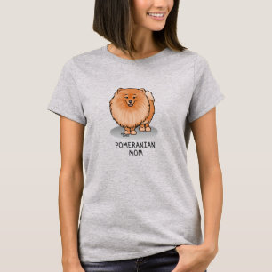 Pomeranian Mum Pom Mum (orange red) Cute Dog Mum T-Shirt