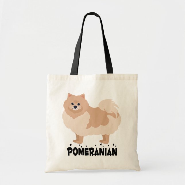 Pomeranian Mum Pom Pom Puppy Dog Dad Rescue Tote Bag (Front)