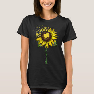 Pomeranian Mum Sunflower Pomeranian Dog Mum Mama T-Shirt