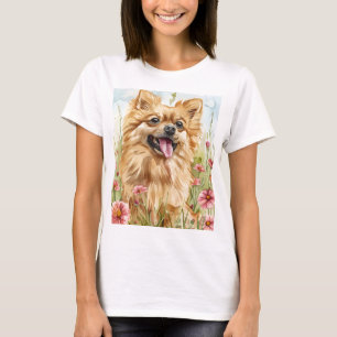 Pomeranian Mum Tee – Watercolor