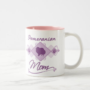 Pomeranian Mum Two-Tone Coffee Mug