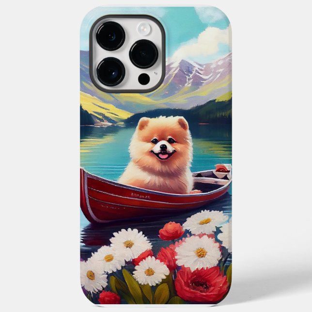Pomeranian on a Paddle: A Scenic Adventure Case-Mate iPhone Case (Back)