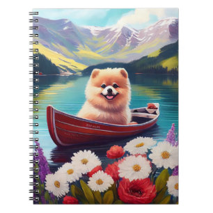 Pomeranian on a Paddle: A Scenic Adventure Notebook