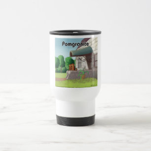 Pomeranian On Granite (Pomegranite) Funny Travel Mug