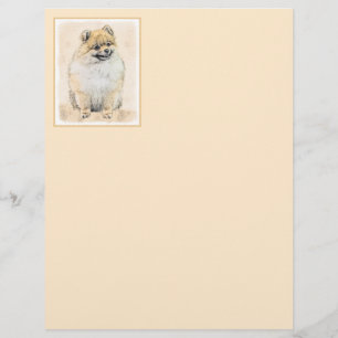 Pomeranian (Orange) Painting - Original Dog Art