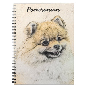 Pomeranian (Orange) Painting - Original Dog Art Notebook