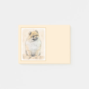 Pomeranian (Orange) Painting - Original Dog Art Post-it Notes