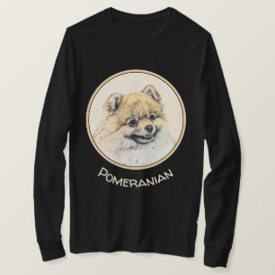 Pomeranian (Orange) Painting - Original Dog Art T-Shirt