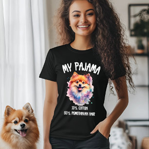 Pomeranian Pajama Design T-Shirt