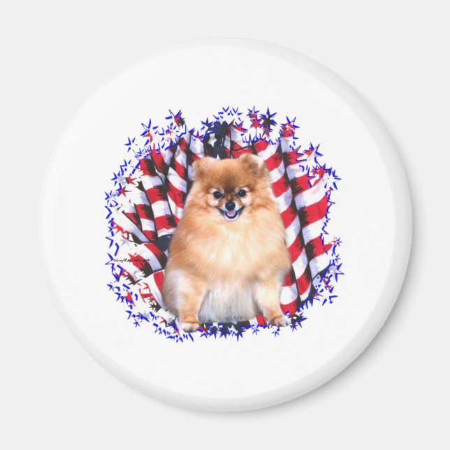 Pomeranian Patriot Magnet (Front)