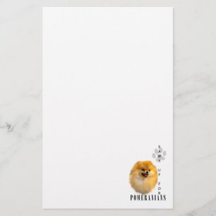 Pomeranian Paws Up Stationary Stationery