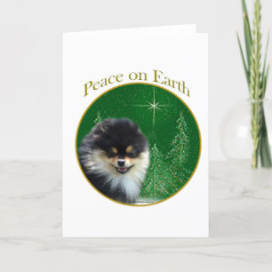 Pomeranian Peace Holiday Card
