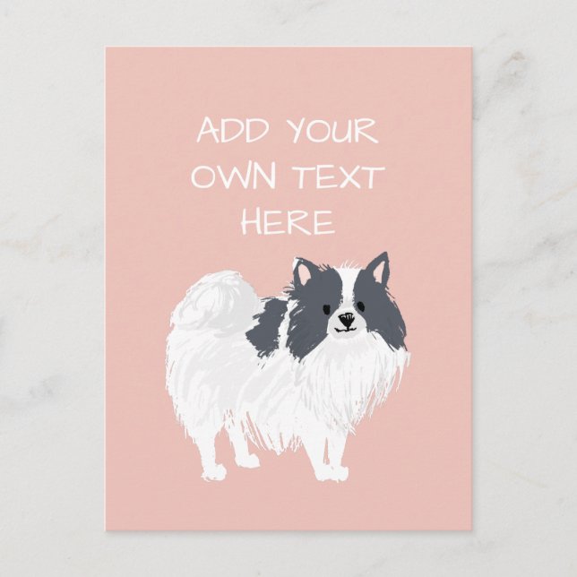 Pomeranian Personalised Dog Name Postcard (Front)