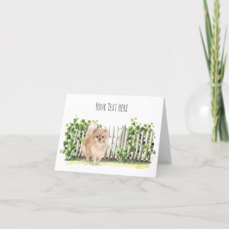Pomeranian Personalised Greeting Card