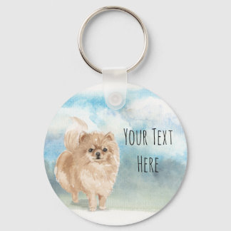 Pomeranian Personalised Keyring