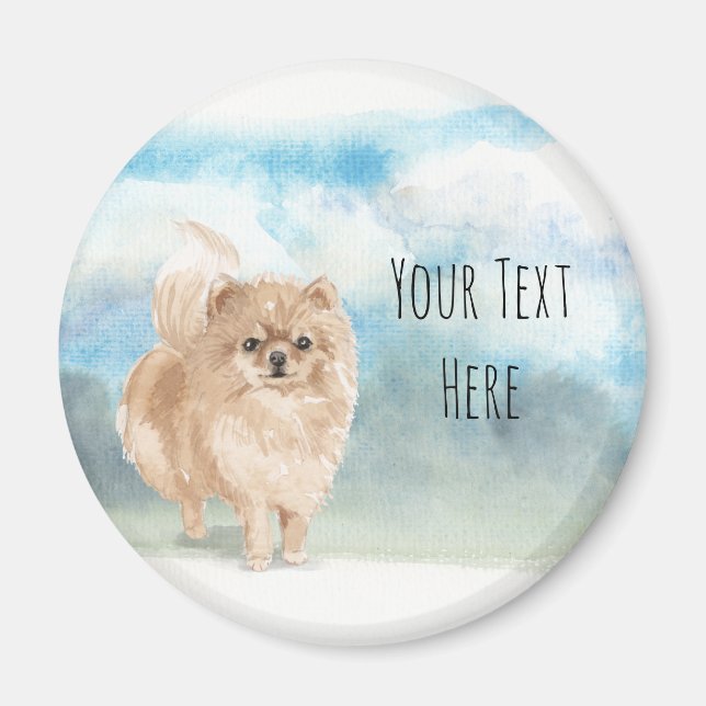 Pomeranian Personalised Magnet (Front)