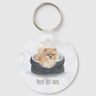 Pomeranian Personalized Keyring