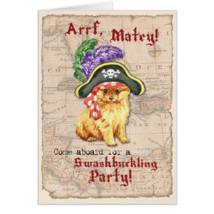 Pomeranian Pirate Invitation