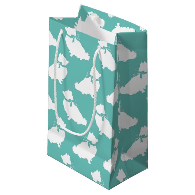 Pomeranian Pom Dog Puppy Small Gift Bag (Front Angled)