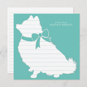 Pomeranian Pom Dog Puppy Thank You Card