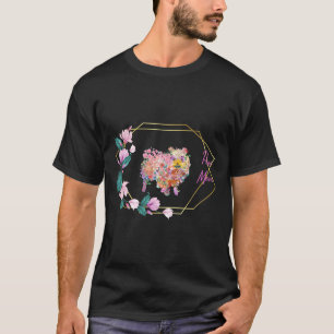 Pomeranian Pom Mum Watercolor Flower Collage T-Shirt