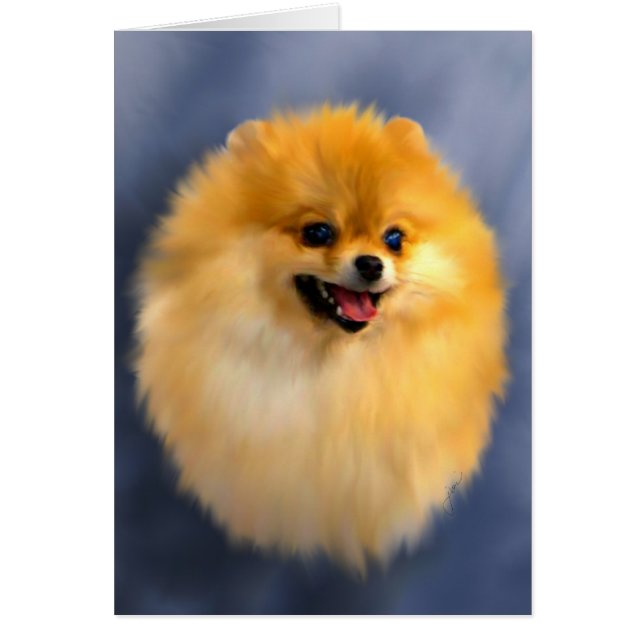 Pomeranian Portrait Card (Front)
