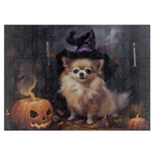 Pomeranian Pumpkins Halloween Scary  Cutting Board