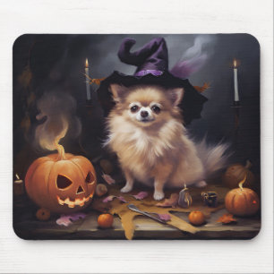 Pomeranian Pumpkins Halloween Scary Mouse Mat