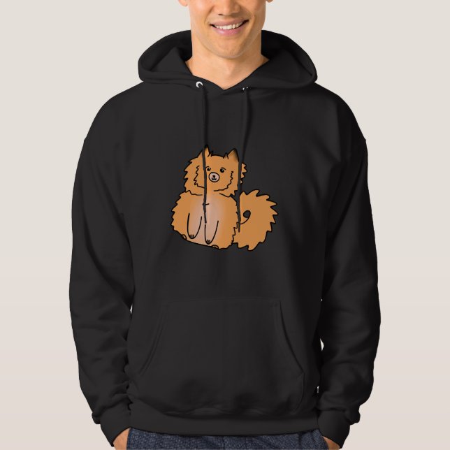 Pomeranian Puppy Dog 3 Hoodie (Front)