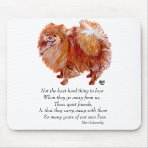 Pomeranian Rainbow Bridge Mouse Mat