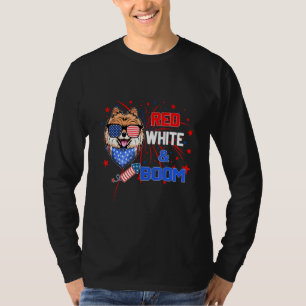 Pomeranian Red White Boom 4th Of July T-Shirt